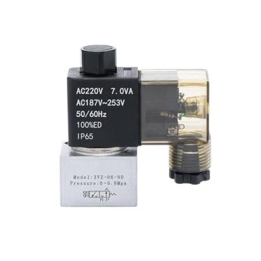 Imagem de 1 peça 3V2-06-NC 3V2-08-NO Válvula de ação direta 3V206 3V208AB Válvula de inversão de pressão negativa Válvula solenoide de vácuo de alta frequência (3V2-08-NO-DC12V)