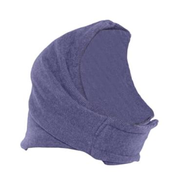 Imagem de Gralara Capuz calmante para cães, capa para cabeça, protetores de orelha para cães, abafadores de ouvido para banho, e secagem, Roxo