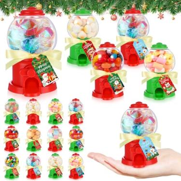 Imagem de Blosssound Conjunto de 24 mini lembrancinhas de festa de doces, 9 cm, porta-doces, caixa de doces de plástico para Natal, aniversário, casamento, presente de casamento, decoração de festa (Natal)