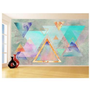 Imagem de Papel De Parede 3D Estilo Marmore Cores Formas 3,5M Mbr44 - Você Decor