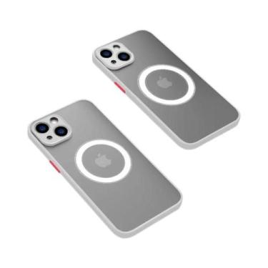 Imagem de Capa De Carregamento Sem Fio Matte Luxury Armor Magsafe Para iPhone pr