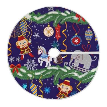 Imagem de ATTX Saia de árvore de Natal quebra-nozes de conto de fadas, 129 cm, decoração festiva para festas de Natal e Ano Novo #284