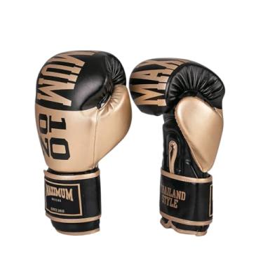 Imagem de Par Luva Oz Boxe Tailandes Muay Thai Kickboxing (Dourado, 16oz)