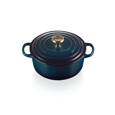 Imagem de Panela Redonda Signature 20 cm Azul Agave Le Creuset