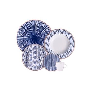 Imagem de Aparelho de Jantar Tramontina Abstratta em Porcelana Decorada 30 Peças