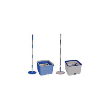 Imagem de Mop Giratório com Balde Separador 360 Graus, Sistema de Limpeza com Microfibra, Cabo Ajustável 98-123cm, Capacidade 4 Litros, Sortido