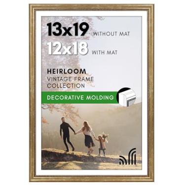 Imagem de Americanflat Molduras vintage - Porta-retrato 33 x 48 com detalhes em contas e acrílico polido - Use como moldura de 30 x 45 cm ou exibição de fotos 33 x 48 cm sem tapete - Coleção Heirloom - Exibição