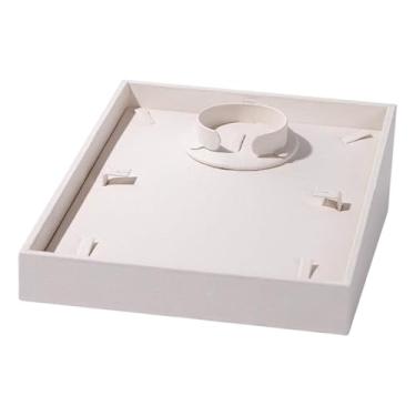 Imagem de Dynwave Bandeja Organizadora de Joias, Expositor Elegante e Portátil, Suporte Versátil para Exibição de Joias em Balcões de Shopping Centers, Bege