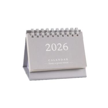 Imagem de Mini calendário de mesa 2025-2026 - julho de 2025 a dezembro de 2026 pequeno calendário de mesa, mini alendar em pé C alendar 2026, 18 meses pequeno C alendar, 12 cm x 9 cm, pequeno bloco de notas