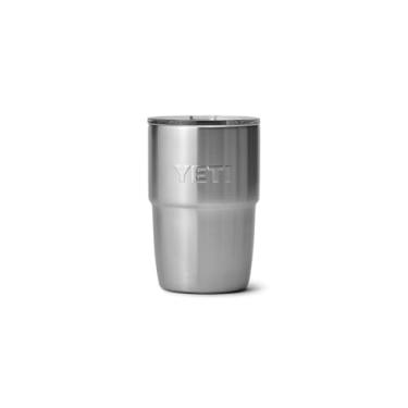 Imagem de YETI Rambler Caneca de café isolada de 227 g com tampa - Copo de café empilhável com isolamento a vácuo de parede dupla - Forro de cerâmica DuraSip - Design amigável para baristas - Aço inoxidável