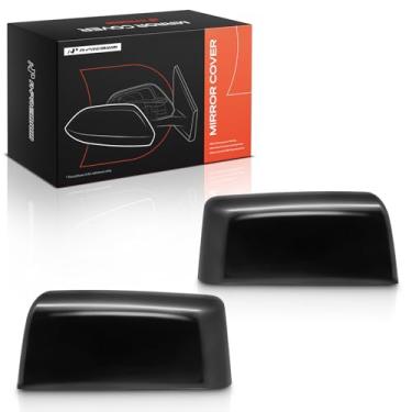 Imagem de A-Premium 2 peças de tampas de espelho retrovisor do lado do motorista e do passageiro - compatível com Ford F-150 F150 2007-2014 - preto liso