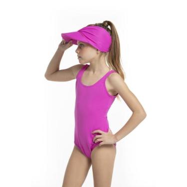 Imagem de Maiô Infantil Regata Natação - Metida Moça, 08, Ultra rosa