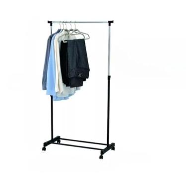 Imagem de Arara de Roupas Compacta | Cabideiro de Chão Desmontável para Espaços Pequenos, Preto(150cm)