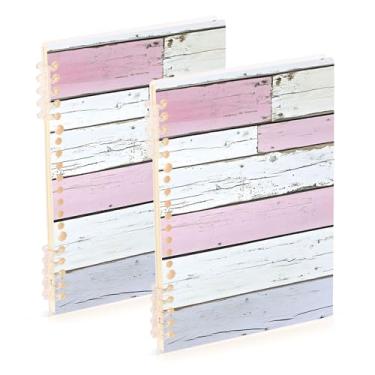 Imagem de Burbuja Cadernos com nome, papel pautado universitário A5 com 60 folhas, fichário para escritório, 2 unidades