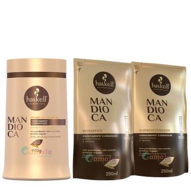 Imagem de Kit Haskell Mandioca Shampoo Condicionador Masc Hidratação