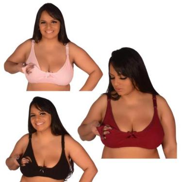 Imagem de Kit 3 Sutiãs Sutian Soutien Sutien De Amamentação até Plus Size - Lara