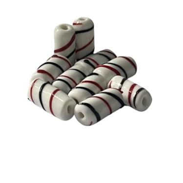 Imagem de Kit c/ 10 Firmas Lisa 22mm Tricolor Umbanda Murano Guias