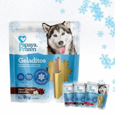 Imagem de Petisco para Cães Refrescante Snack Gelado Papaya Frozen Geladitos 80g