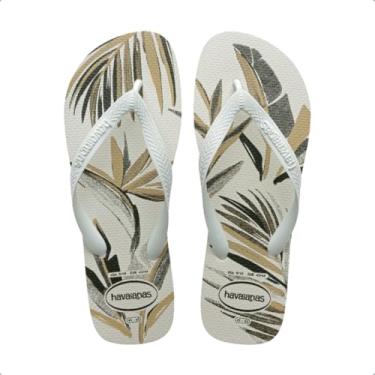 Imagem de Chinelo Havaianas Masculino, Aloha 39/0 Branco/Verde Olive, Havaianas
