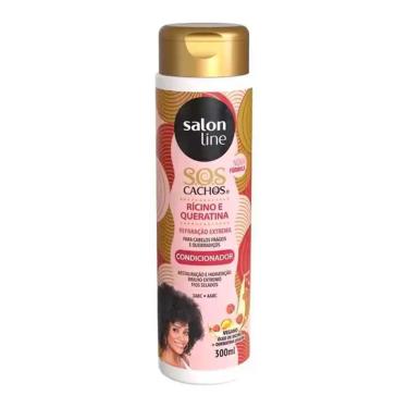 Imagem de Condicionador Sos Cachos Rícino e Queratina Salon Line 300Ml