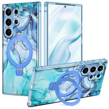 Imagem de Casehas Capa para Samsung Galaxy S24 Ultra, [Suporte magnético invisível] [Compatível com MagSafe] [Proteção contra quedas de grau militar] Capa protetora traseira fina e brilhante à prova de choque