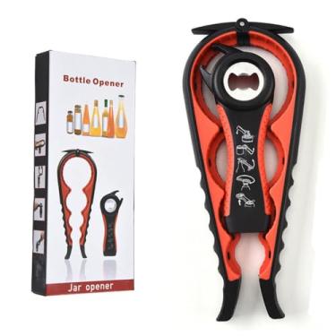 Imagem de Abridor 4 em 1 Multifuncional, Abridor de Garrafas e Latas, Removedor e Levantador de Tampas