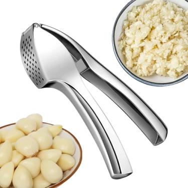 Imagem de Espremedor de Alho Profissional | Utensílios De Cozinha Em Liga De Zinco Com Pega Ergonómica | Utensílio De Cozinha Para Picar Alho | Para Gengibre Cebola Preparo De Refeições Doméstica Acampa