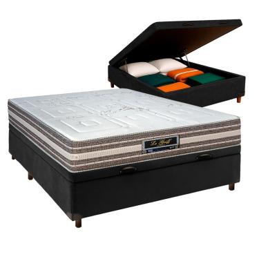 Imagem de Conjunto Cama Box Bau Blindado Casal + Colchão Molas Ensacadas Legriff Sankonfort