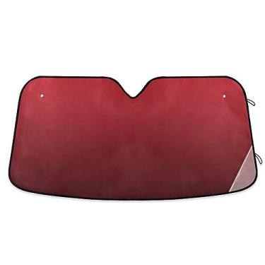 Imagem de Alizarin Crimson Preto Gradiente Capa de Carro Proteção Solar, Persianas de Janela de Carro, Acessórios de Carro de Verão