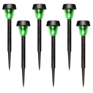 Imagem de Kit 6 Luminárias Solar LED Espeto Jardim Decoração Externo - ECOFORCE,