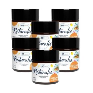 Imagem de Curcumina com Óleo de Peixe Naturalis com 60 Cápsulas, 6 Unids