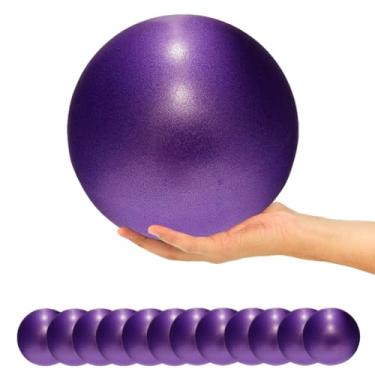 Imagem de ElwynnLane Mini bola de exercícios de pilates de 22 cm para ioga, exercícios de estabilidade, treinamento, academia, anti-explosão e escorregão, fisioterapia melhora o equilíbrio, força do núcleo