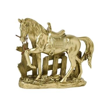 Imagem de Wswqop Escultura colecionável de cavalo em resina, peça decorativa para mesa, estante ou móvel de sala de estar.