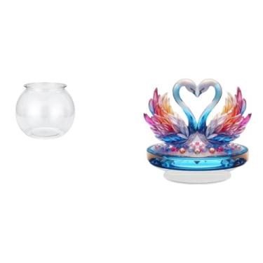 Imagem de Whtkoph Elegante Escultura de Cisne em Acrílico para Aquário, Peça Central de Escritório, Decoração de Casa, Pequeno Aquário, Vaso, Ornamento de Prateleira.