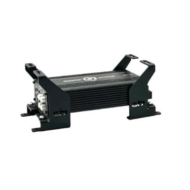 Imagem de Droppin HZ Car Audio 2HD Mini 2 Amp Rack de equipamento de áudio compacto de aço para instalações de motocicletas, acabamento em pó preto, racks para equipamentos de som, amplificadores não incluídos