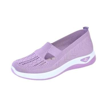 Imagem de Tênis de verão feminino conforto tênis feminino sola macia sapatos fem
