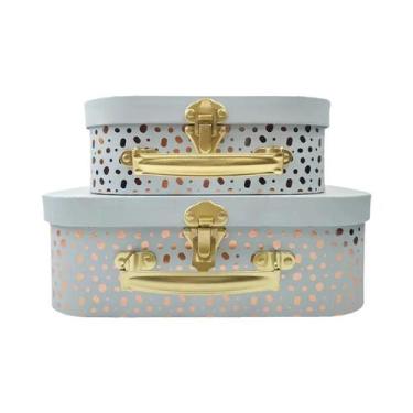 Imagem de Maleta De Armazenamento De Joias Multifuncional Empilhável 2 Peças Cai