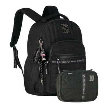 Imagem de Mochila Escolar Juvenil De Costas Rebecca Bonbon Estojo Box 100 Lápis,