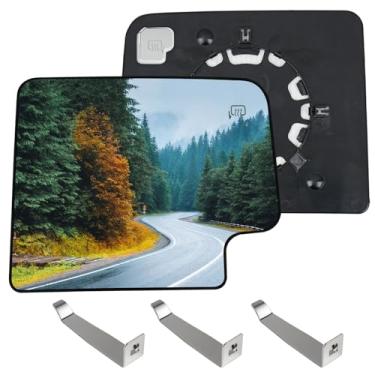 Imagem de Aritoxy Espelho de reboque superior do lado direito do passageiro para Chevy Silverado e GMC Sierra 1500 2500 HD 3500 HD para 2019-2024, vidro espelhado plano principal aquecido, com placa traseira