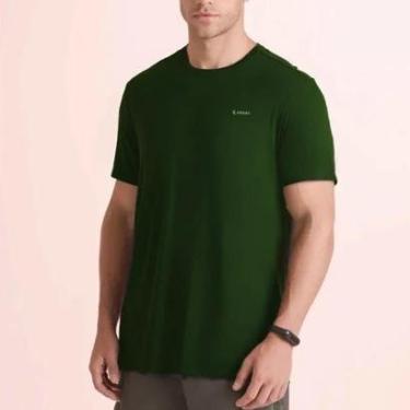 Imagem de Camiseta Lupo Crepe - Verde Militar-Masculino