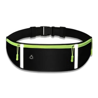 Imagem de Cinto de corrida fino para mulheres e homens, bolsa de cintura ajustável para telefone, chaves, cartões e dinheiro. Pochete ideal para corrida, exercícios, caminhadas e viagens