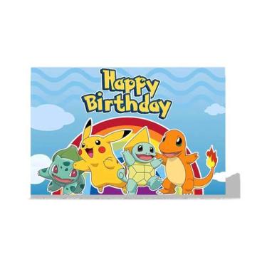 Imagem de Fundo Para Festa De Aniversário De Bebê Pikachu Pokémon, Decoração De 