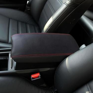 Imagem de O SHI CAR Capa de console central para Honda Civic 8ª geração Sedan 2006 2007 2008 2009 2010 2011, capa protetora de couro à prova d'água para assento de braço, acessórios de decoração de carro