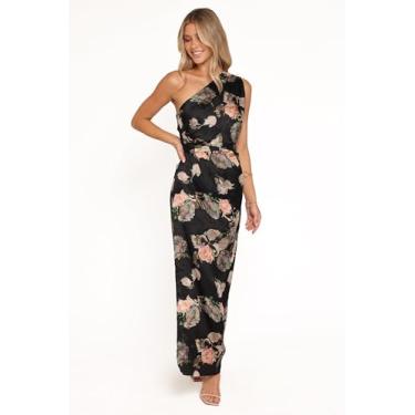 Imagem de Petal & Pup Vestido feminino Nadia-um-Ombro-Maxi-Dress-Blurred-Floral, Floral desfocado, 46