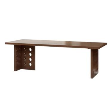 Imagem de Mesa de escritório em casa, grande mesa executiva, mesa de escrita, moderna e espaçosa de madeira de freixo (M)