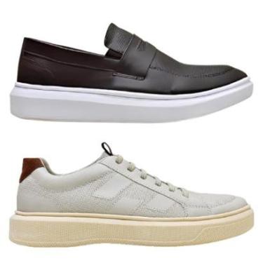 Imagem de Kit Mocassim Masculino + Sapatênis Casual Confortável-Masculino