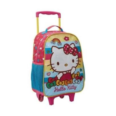 Imagem de Mochila com Rodas Escolar 14 Hello Kitty Rainbow-Feminino