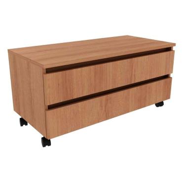 Imagem de Armário C/ Balcão Banheiro Rodizios Bn3603 S/ Cuba 80cm E Espelho Bn3602 Mármore Branco - Tecno Mobili