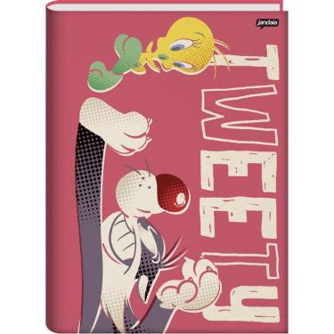 Imagem de Caderno Brochura Capa Dura Universitário Tweety 80 Folhas Jandaia Estampa 4