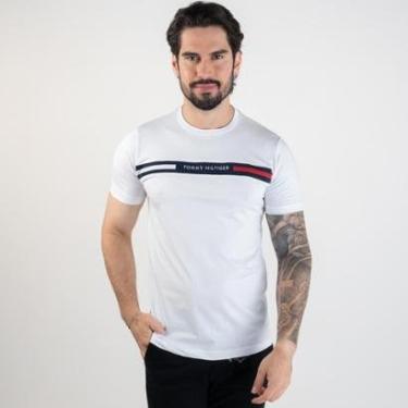 Imagem de Camiseta Tommy Hilfiger Bordado Branca-Masculino